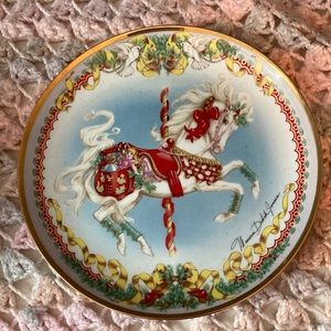Limited edition Christmas prancer decorative plate